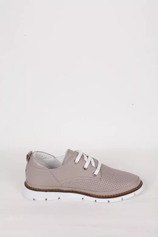 Kadın Yeşil Deri Sneaker Spor Ayakkabı