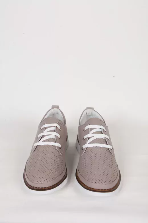 Kadın Yeşil Deri Sneaker Spor Ayakkabı