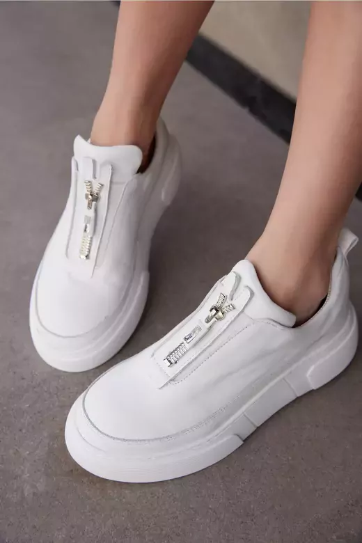 Kadın Deri Sneaker Beyaz