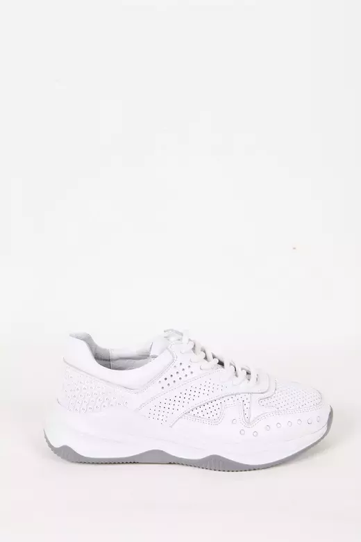 Kadın Beyaz Hakiki Deri Spor Sneaker