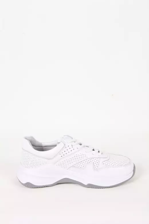 Kadın Beyaz Hakiki Deri Spor Sneaker