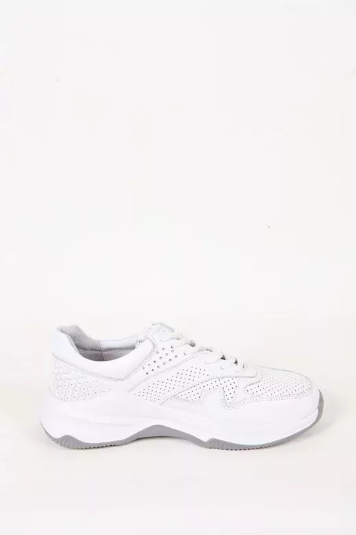 Kadın Beyaz Hakiki Deri Spor Sneaker