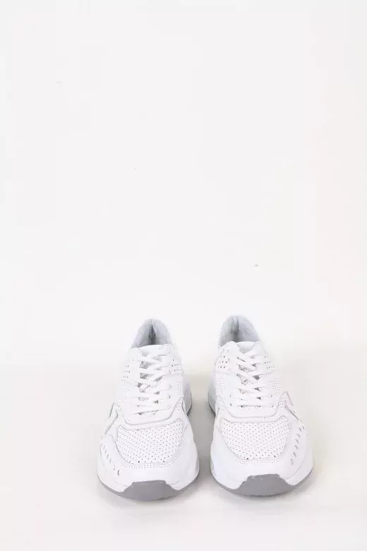 Kadın Beyaz Hakiki Deri Spor Sneaker