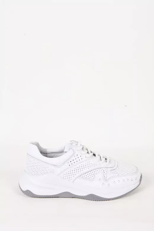 Kadın Beyaz Hakiki Deri Spor Sneaker