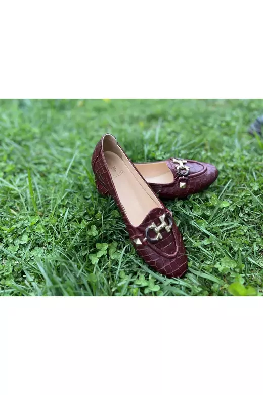 Kadın Ten Rengi Hakiki Deri Babet