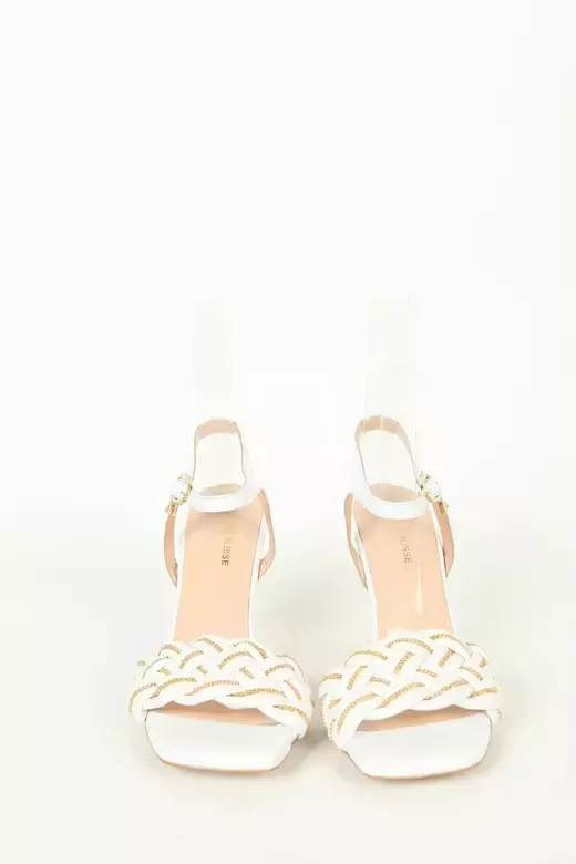 Kadın Detay Örgülü Sandalet