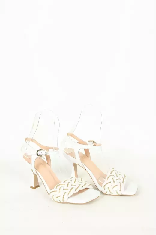 Kadın Detay Örgülü Sandalet