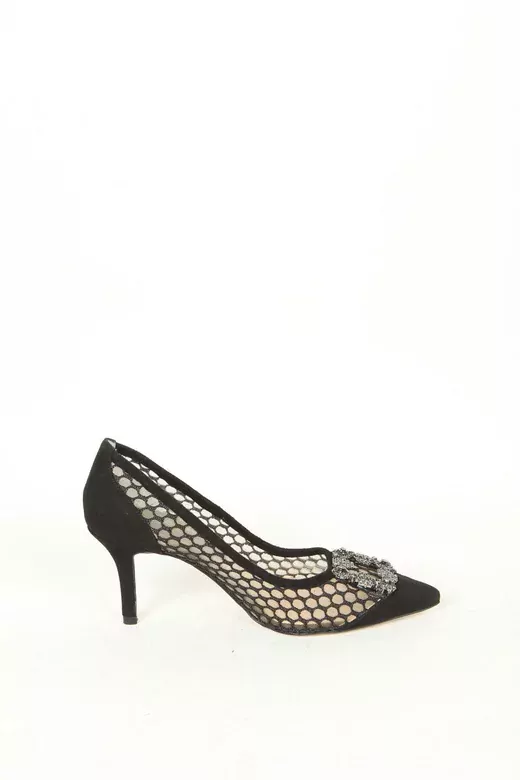 Kadın Deri Ayakkabı Aksesuar Detaylı Siyah