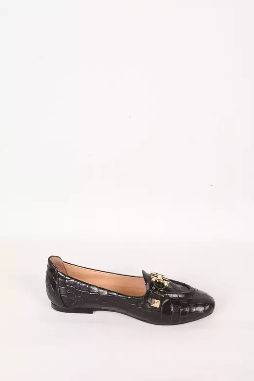 Kadın Deri Babet Siyah