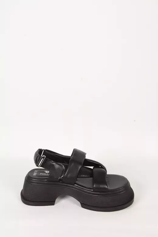 Kadın Siyah Hakiki Deri Sandelet