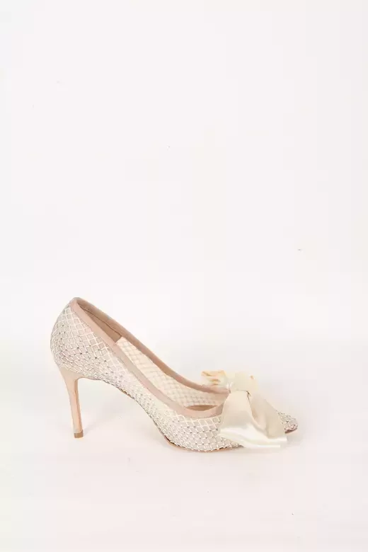 Kadın Siyah Fiyonk Ve Taş Detaylı Hakiki Deri Ayakkabı