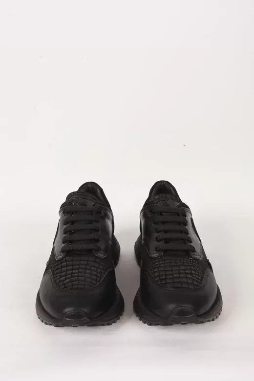 Kadın Deri Sneaker Siyah