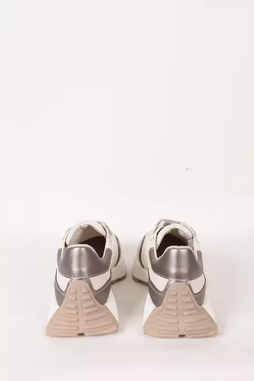 Kadın Deri Sneaker Krem