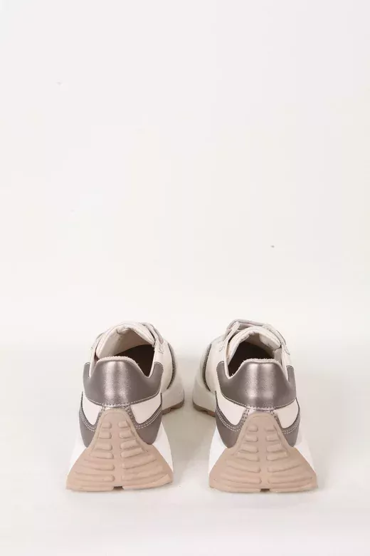 Kadın Deri Sneaker Krem