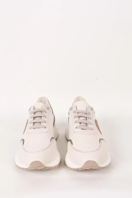 Kadın Deri Sneaker Krem