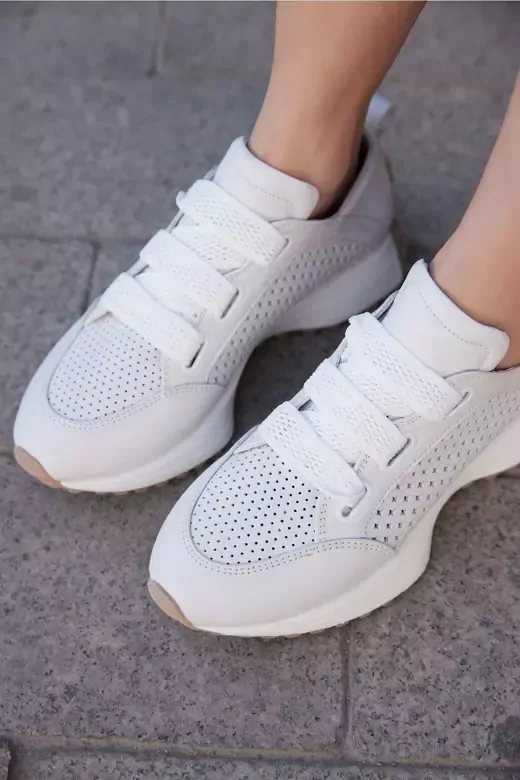 Kadın Beyaz Hakiki Deri Snekear