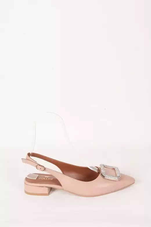 Kadın Siyah Hakiki Deri Aksesuar Detaylı Ayakkabı