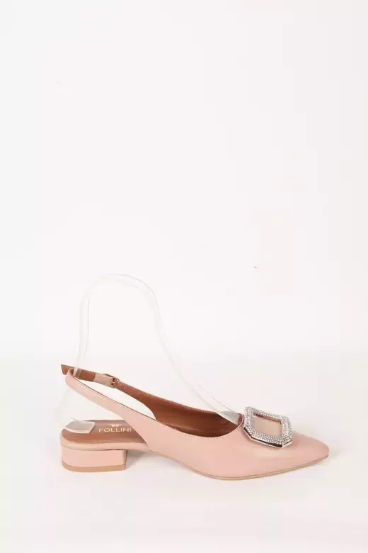 Kadın Siyah Hakiki Deri Aksesuar Detaylı Ayakkabı