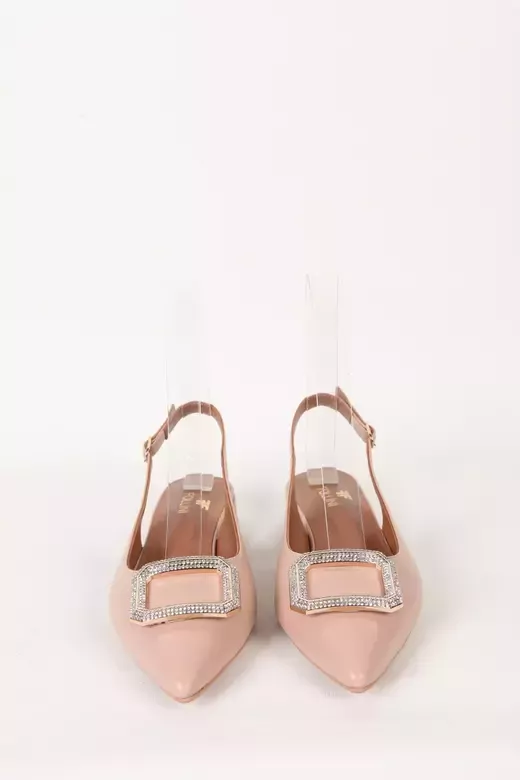 Kadın Siyah Hakiki Deri Aksesuar Detaylı Ayakkabı