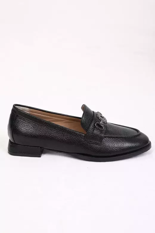 Kadın Yeşil Loafer Aksesuar Detaylı