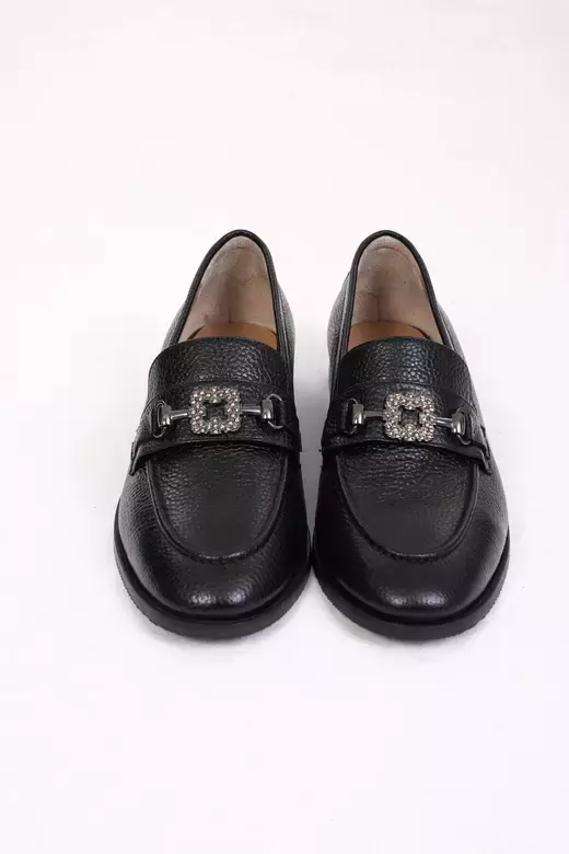 Kadın Yeşil Loafer Aksesuar Detaylı