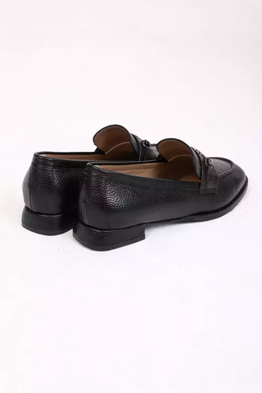 Kadın Yeşil Loafer Aksesuar Detaylı