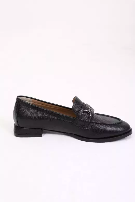 Kadın Yeşil Loafer Aksesuar Detaylı