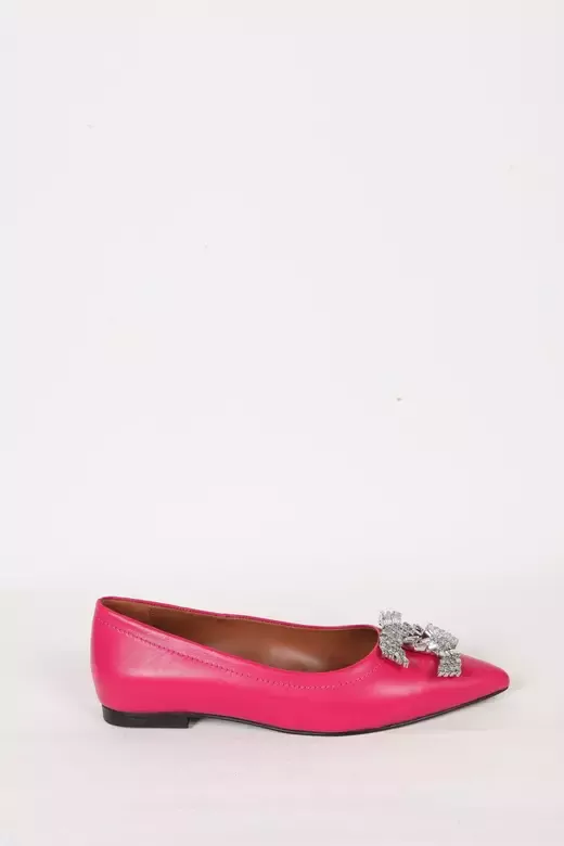 Kadın Deri Babet Fuşya