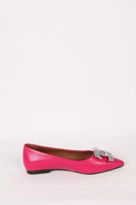 Kadın Deri Babet Fuşya