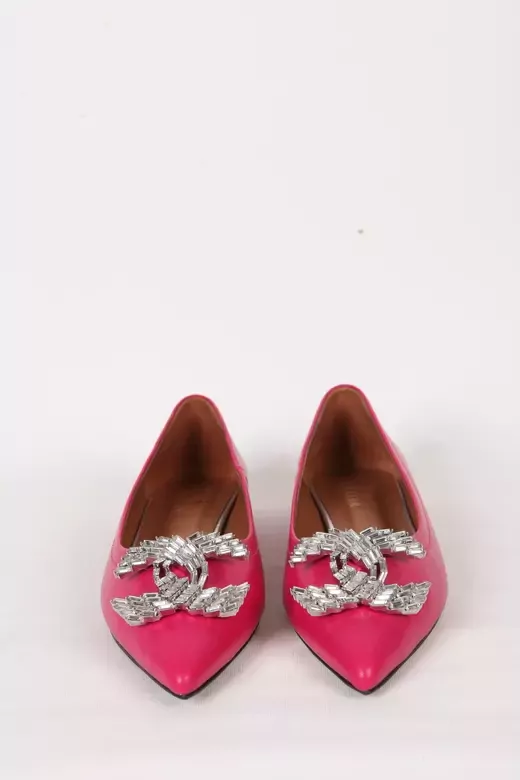 Kadın Deri Babet Fuşya