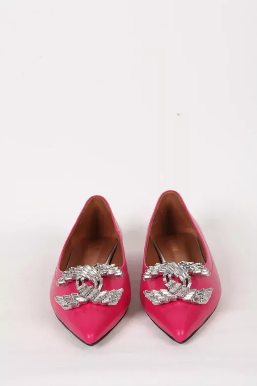 Kadın Deri Babet Fuşya