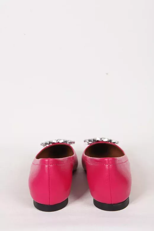 Kadın Deri Babet Fuşya