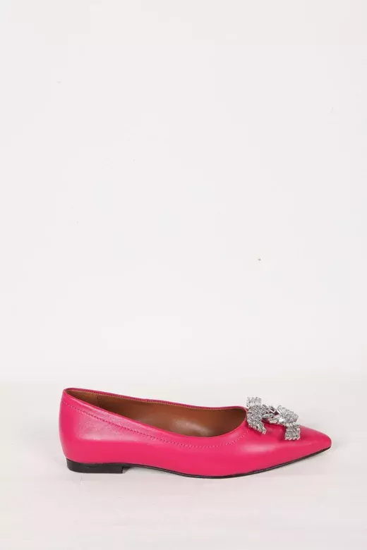 Kadın Deri Babet Fuşya