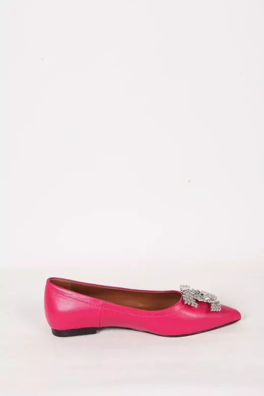 Kadın Deri Babet Fuşya