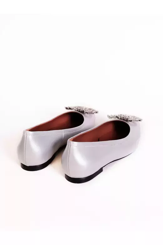 Kadın Deri Babet Aksesuarlı Fuşya