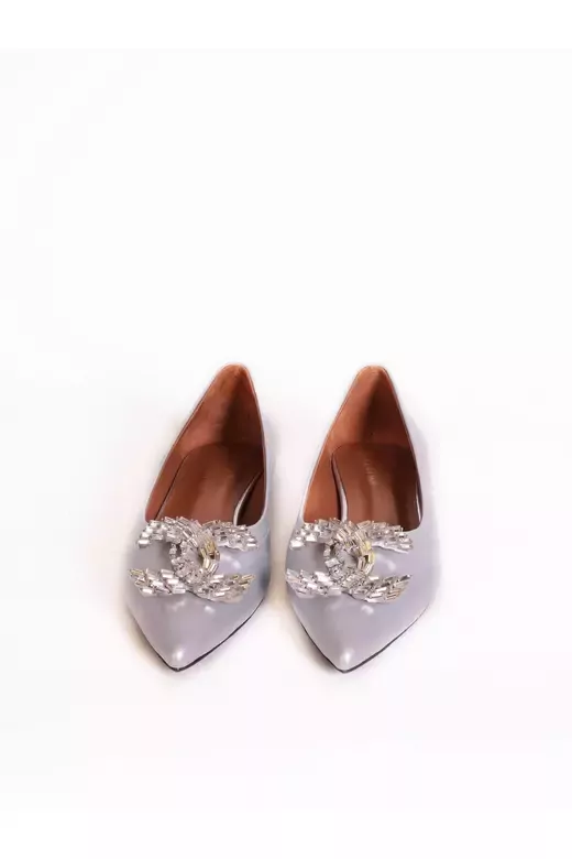 Kadın Deri Babet Aksesuarlı Fuşya