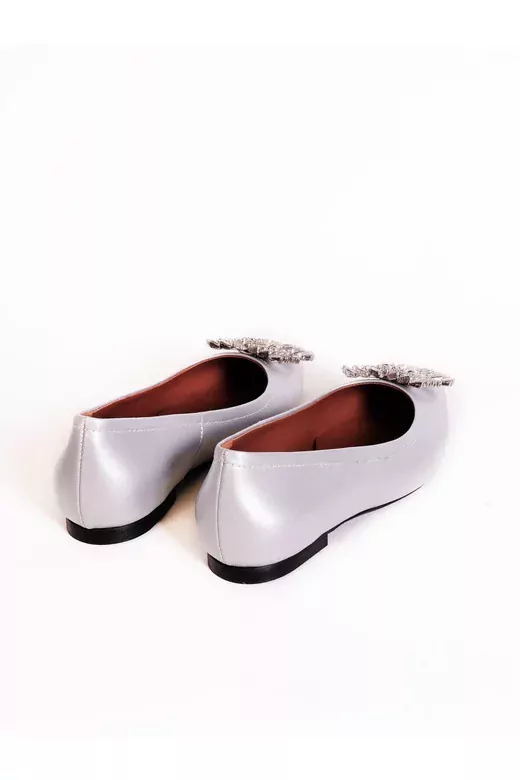 Kadın Deri Babet Aksesuarlı Fuşya