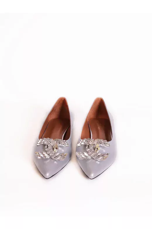 Kadın Deri Babet Aksesuarlı Fuşya