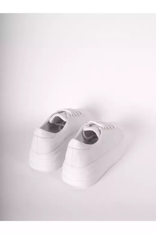 Kadın Deri Sneaker Vizon