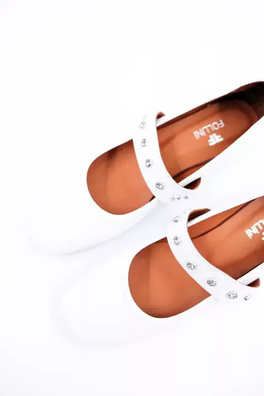 Kadın Hakiki Deri Babet Beyaz