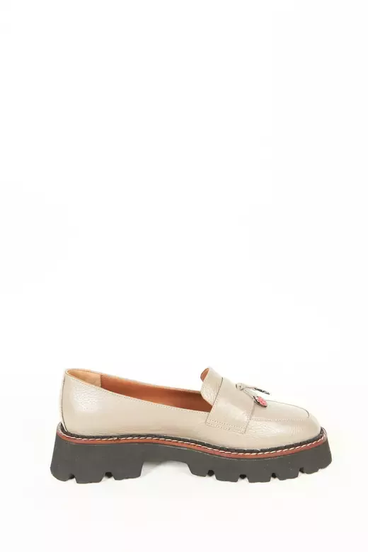 Kadın Vizon Loafer Aksesuar Detaylı