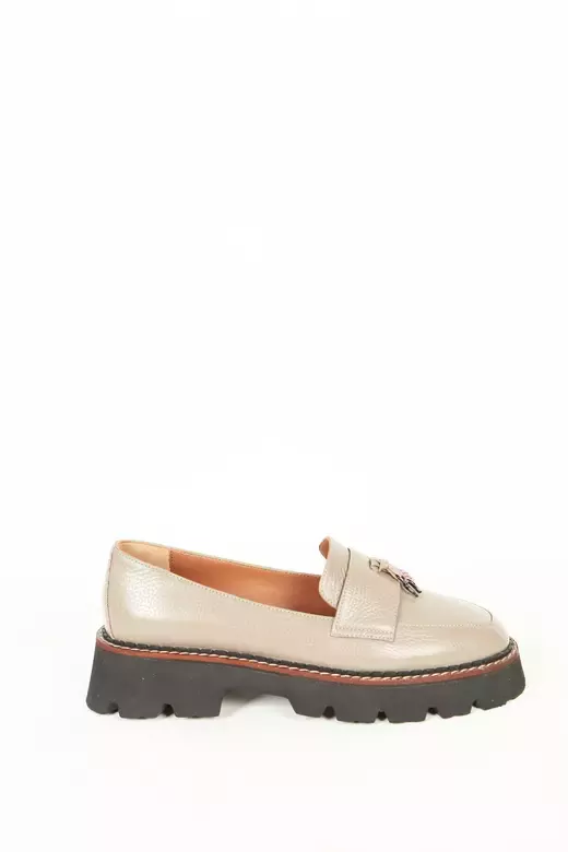 Kadın Vizon Loafer Aksesuar Detaylı