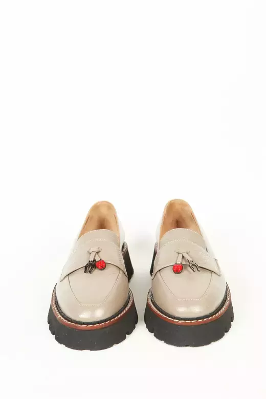 Kadın Vizon Loafer Aksesuar Detaylı