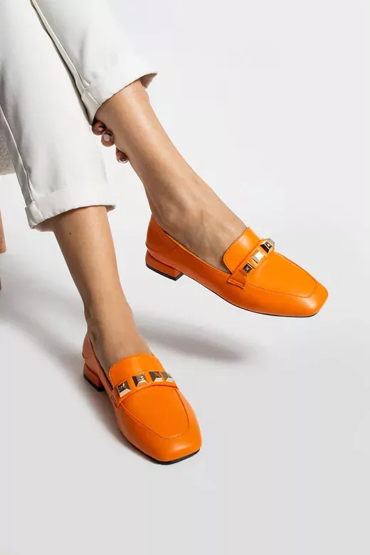 Kadın Deri Babet Aksesuar Detaylı