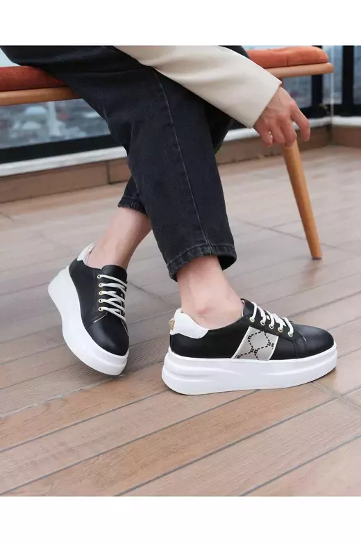 Kadın Hakiki Deri Aksesuar Detaylı Sneaker