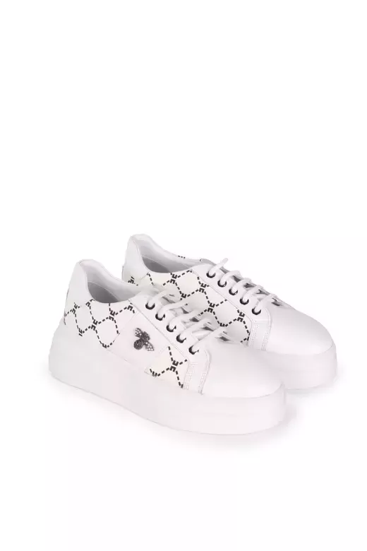 Kadın Hakiki Deri Aksesuar Detaylı Sneaker