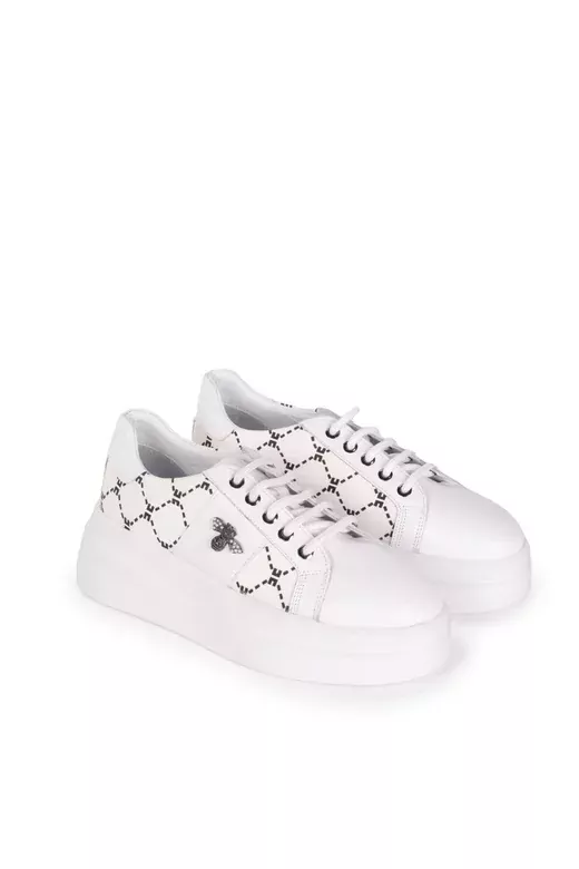 Kadın Hakiki Deri Aksesuar Detaylı Sneaker