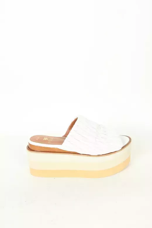 Kadın Deri Terlik Dolgu Topuk Vizon