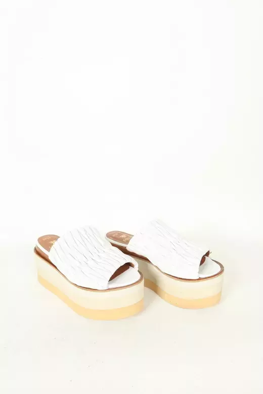 Kadın Deri Terlik Dolgu Topuk Vizon