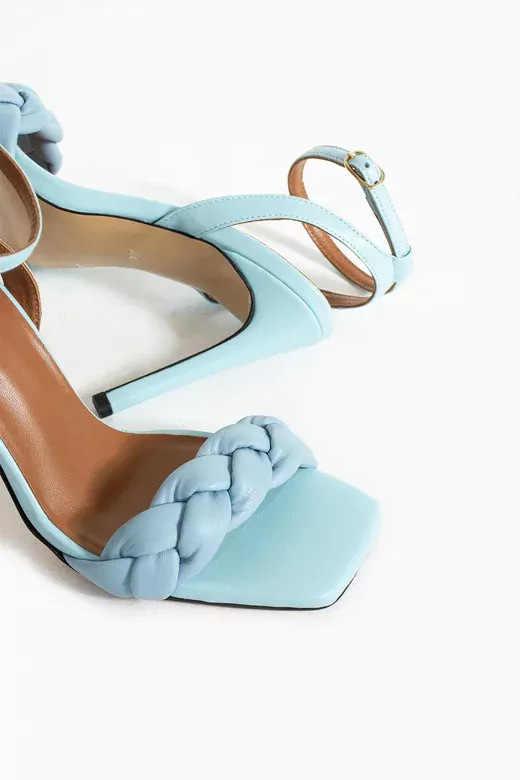 Kadın Deri Ayakkabı Aksesuar Detaylı Mavi